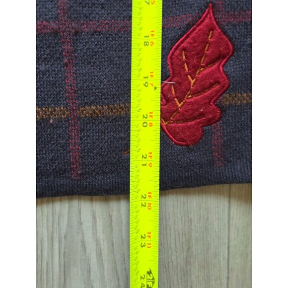 Croft & Barrow Womens M Leaf Pattern Knitted Vest Button-Front Autumn - Picture 6 of 7